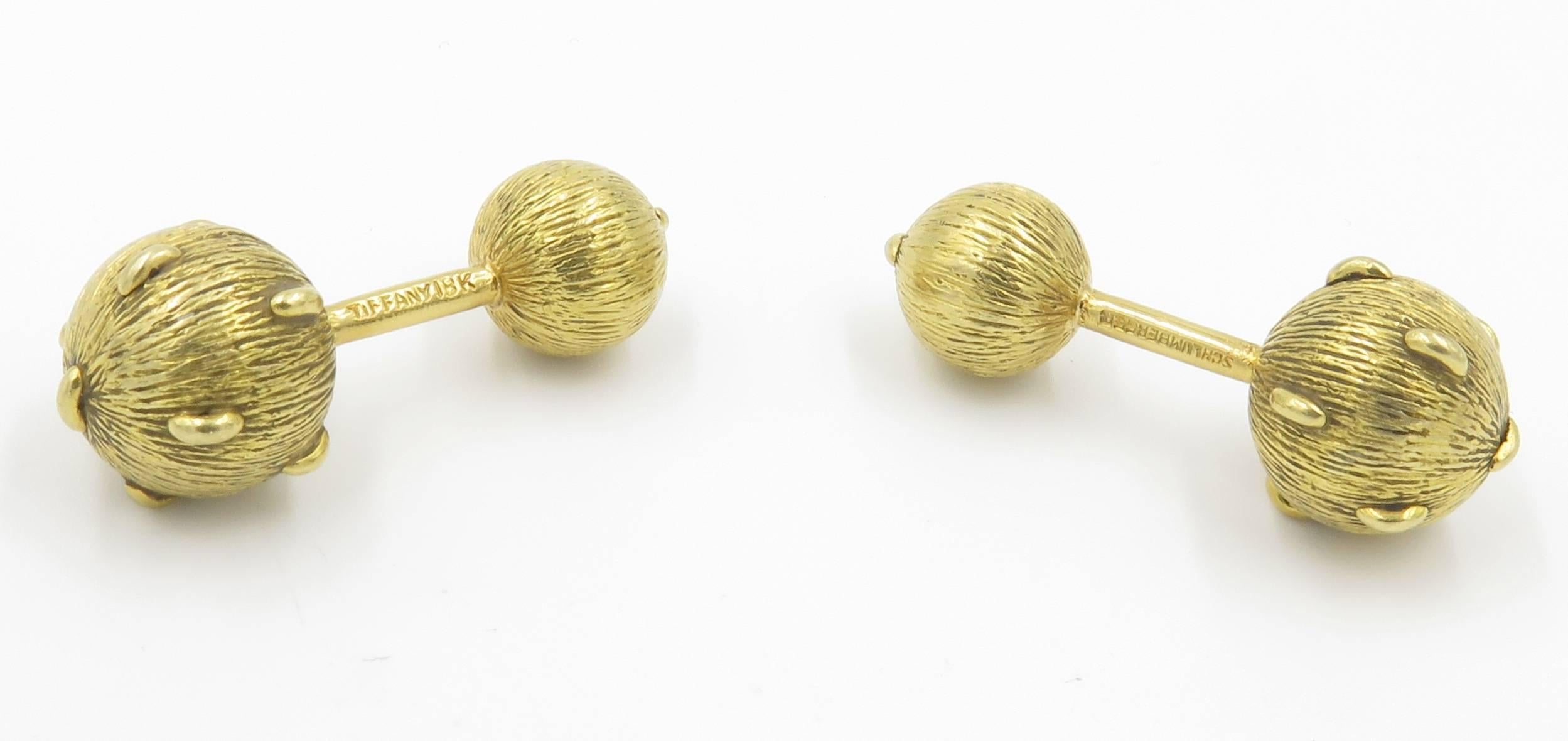Men's Tiffany & Co. Schlumberger Gold Sphere Cufflinks