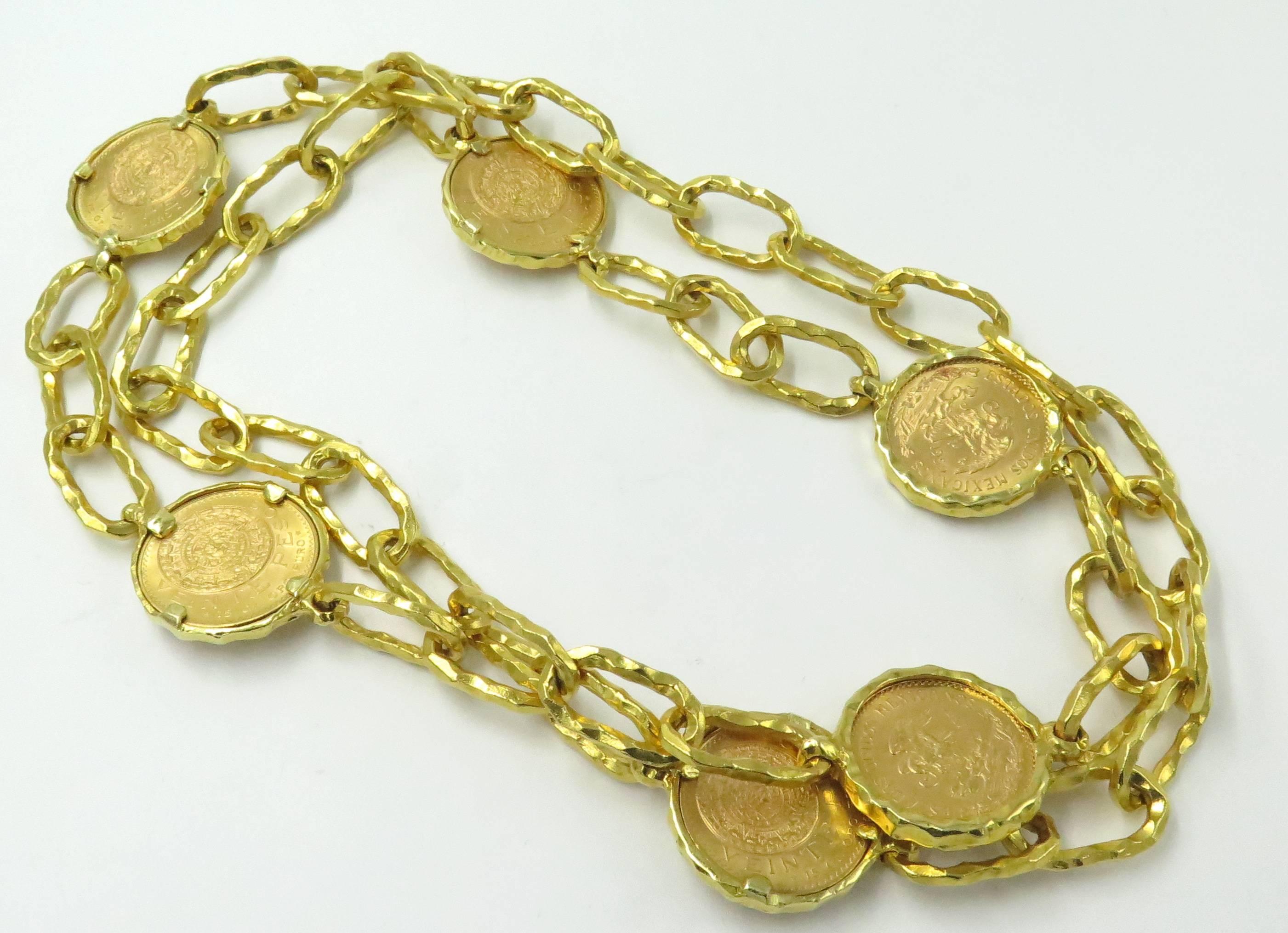 Jean Mahie Gold Cadene Necklace. In Excellent Condition In New York, NY
