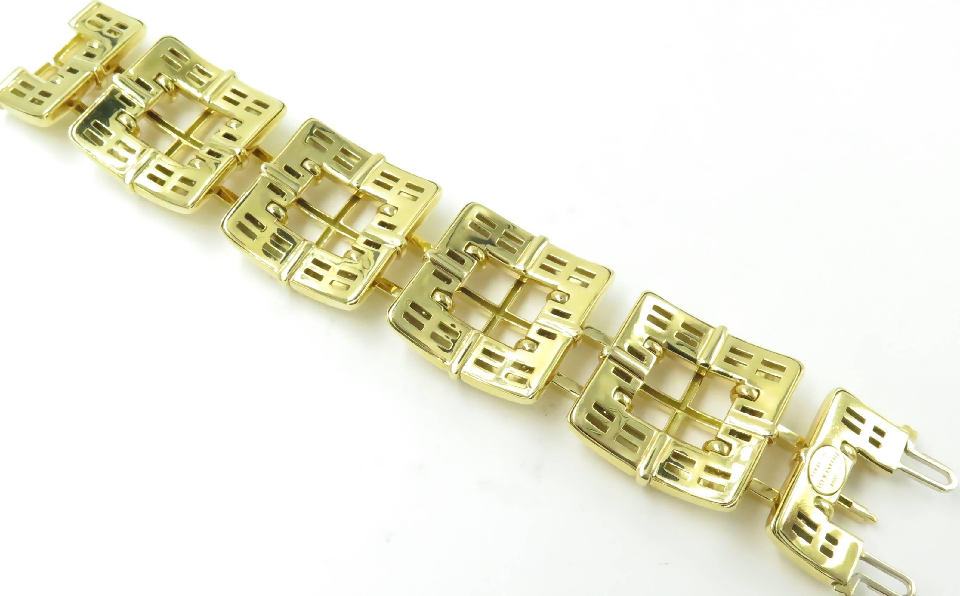 Women's or Men's Tiffany & Co. Gold Link Bracelet.
