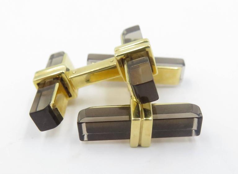 Tom Ford Smoky Quartz Gold Cufflinks at 1stDibs tom ford cufflinks
