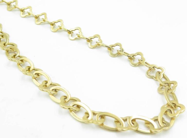 Van Cleef and Arpels Gold Byzantine Alhambra Long Chain Necklace at ...