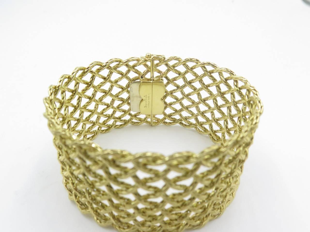 Buccellati Gold Crepe de Chine Bracelet In Excellent Condition In New York, NY