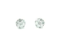 VAN CLEEF & ARPELS Boucles d'oreilles Fleurette en diamant.