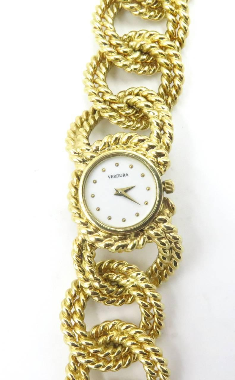 VERDURA Gold Seil LInk Armbanduhr. für Damen oder Herren