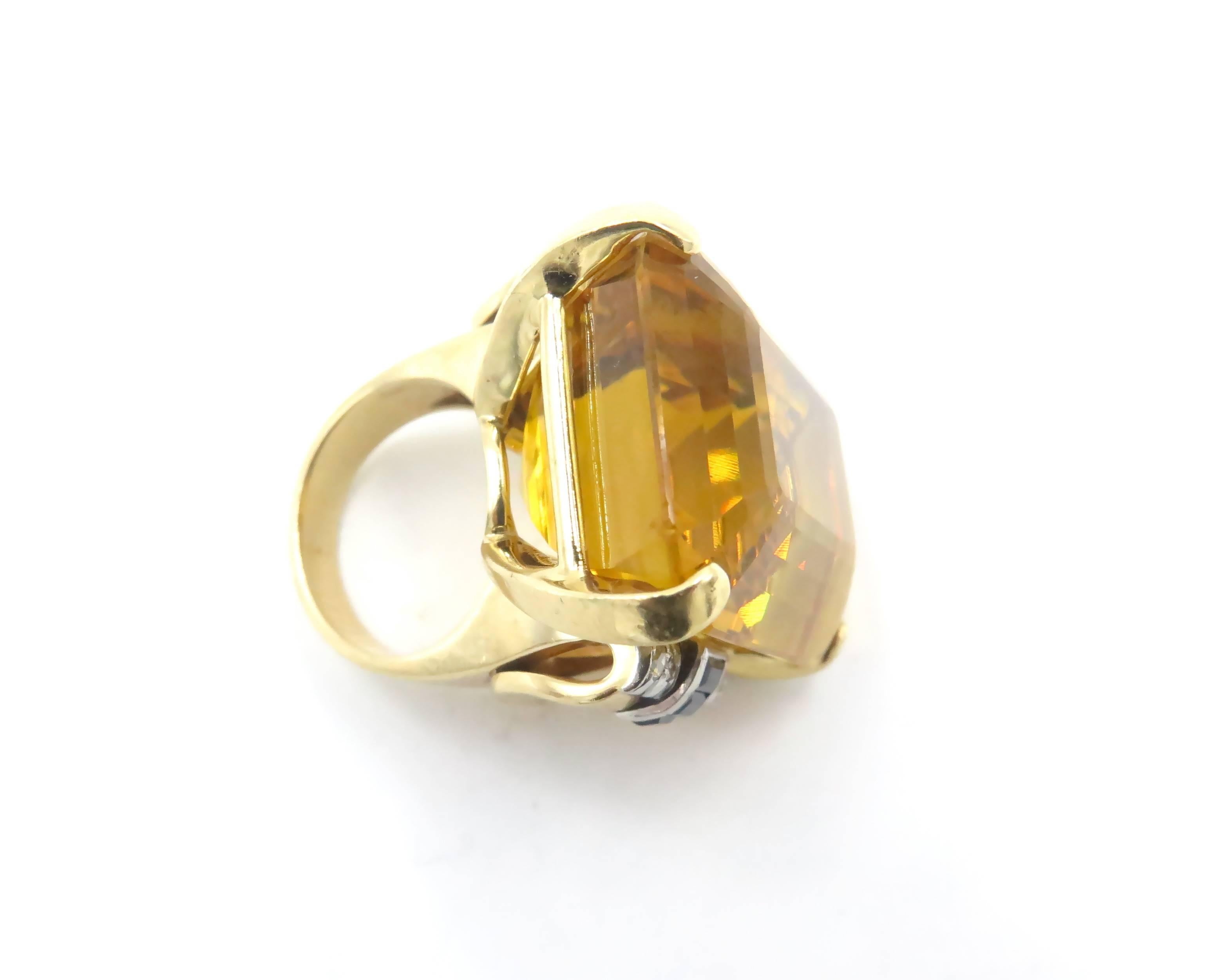 Citrine, Sapphire and Diamond Ring 1