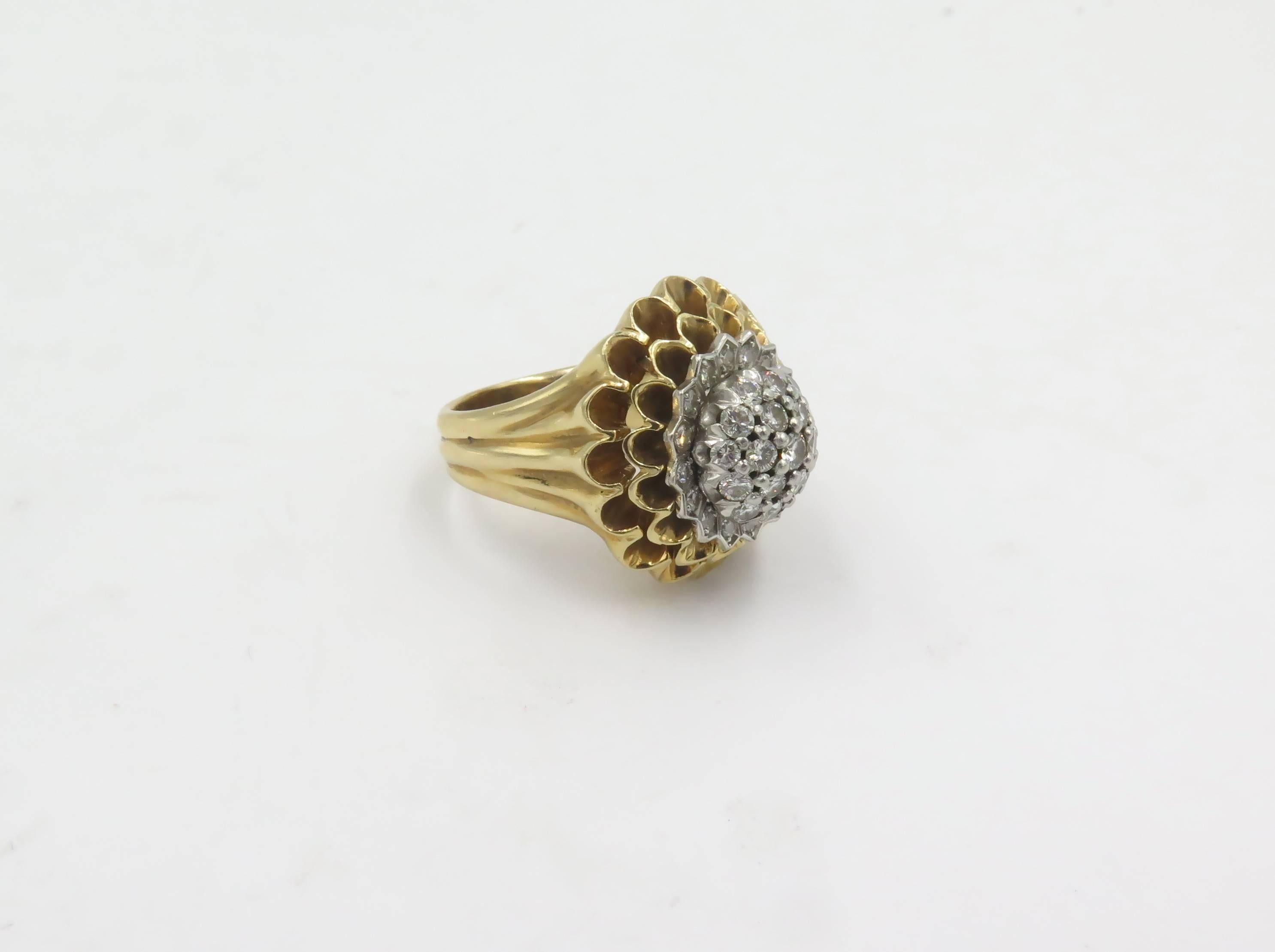 Tiffany & Co. Diamond Gold Ring In Excellent Condition In New York, NY