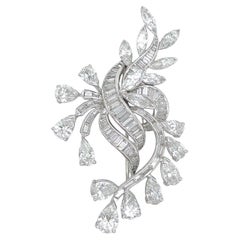 Platinum Diamond Spray Brooch