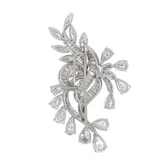 Platinum Diamond Spray Brooch