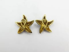 Hidalgo Enamel and Gold Starfish Earrings