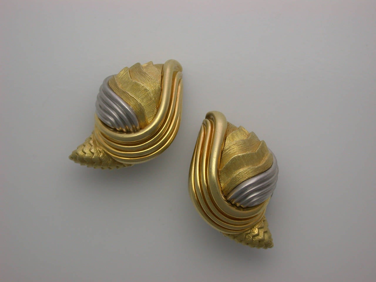 Women's Henry Dunay Gold Cynnabar Earclips For Sale