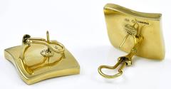 1980s Angela Cummings Abalone Shell Gold Earclips