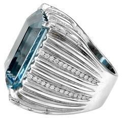 1980s Topaz Gold Cocktail Ring