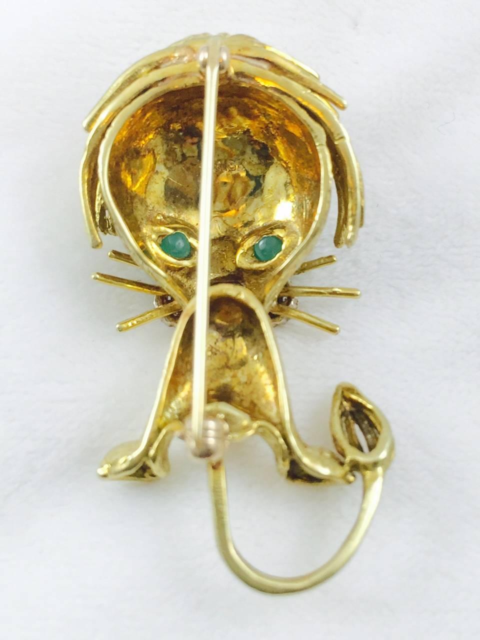 Whimsical and wonderful, this lion brooch would be a fantastic addition to any fine jewelry collection.  Hammerman Bros., since 1946, has been a prestigious jewelry and design house catering to prominent jewelers world wide.  Their impeccable