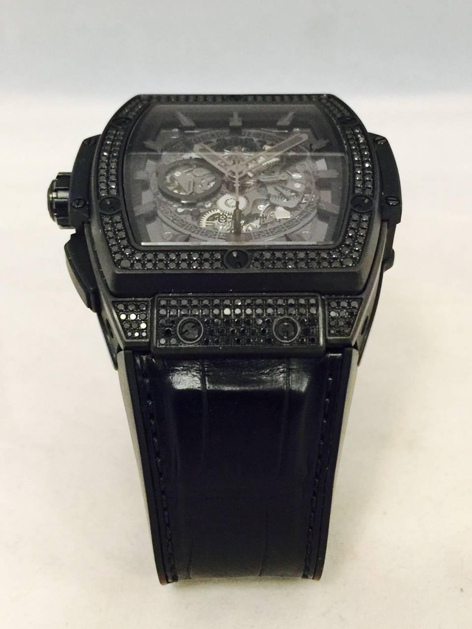hublot black diamond watch