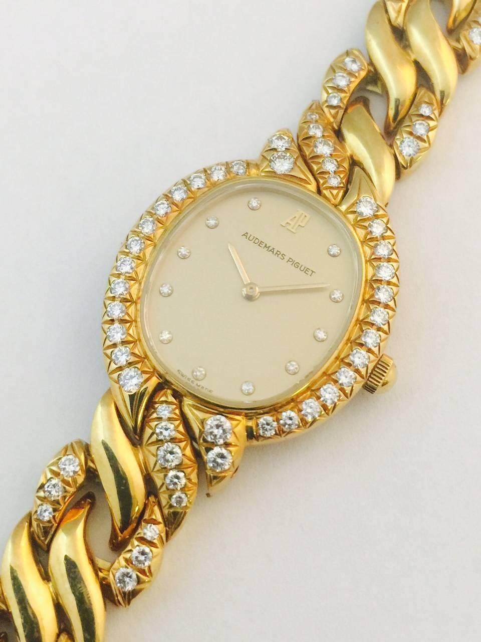 Contemporary Ladies Diamond Audemars Piguet Watch For Sale