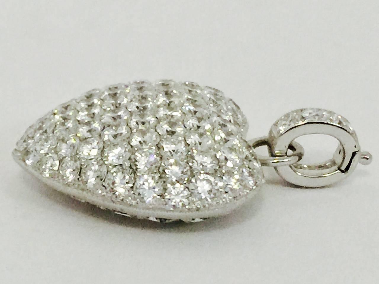 Women's  Divine Diamond Heart Necklace For Sale