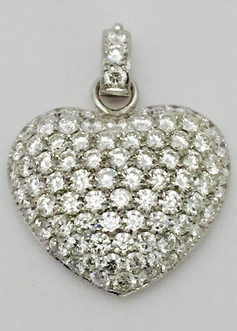 Contemporary  Divine Diamond Heart Necklace For Sale