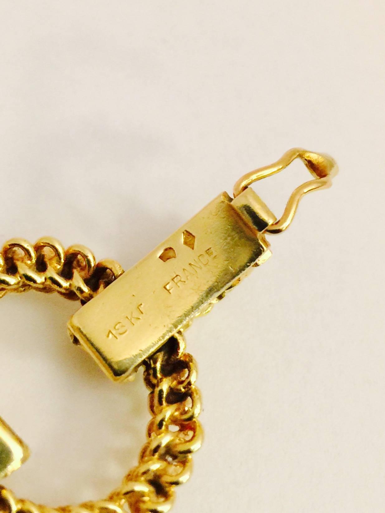 Women's or Men's 1960s Tiffany & Co. France Gold Chain Link Bracelet For Sale