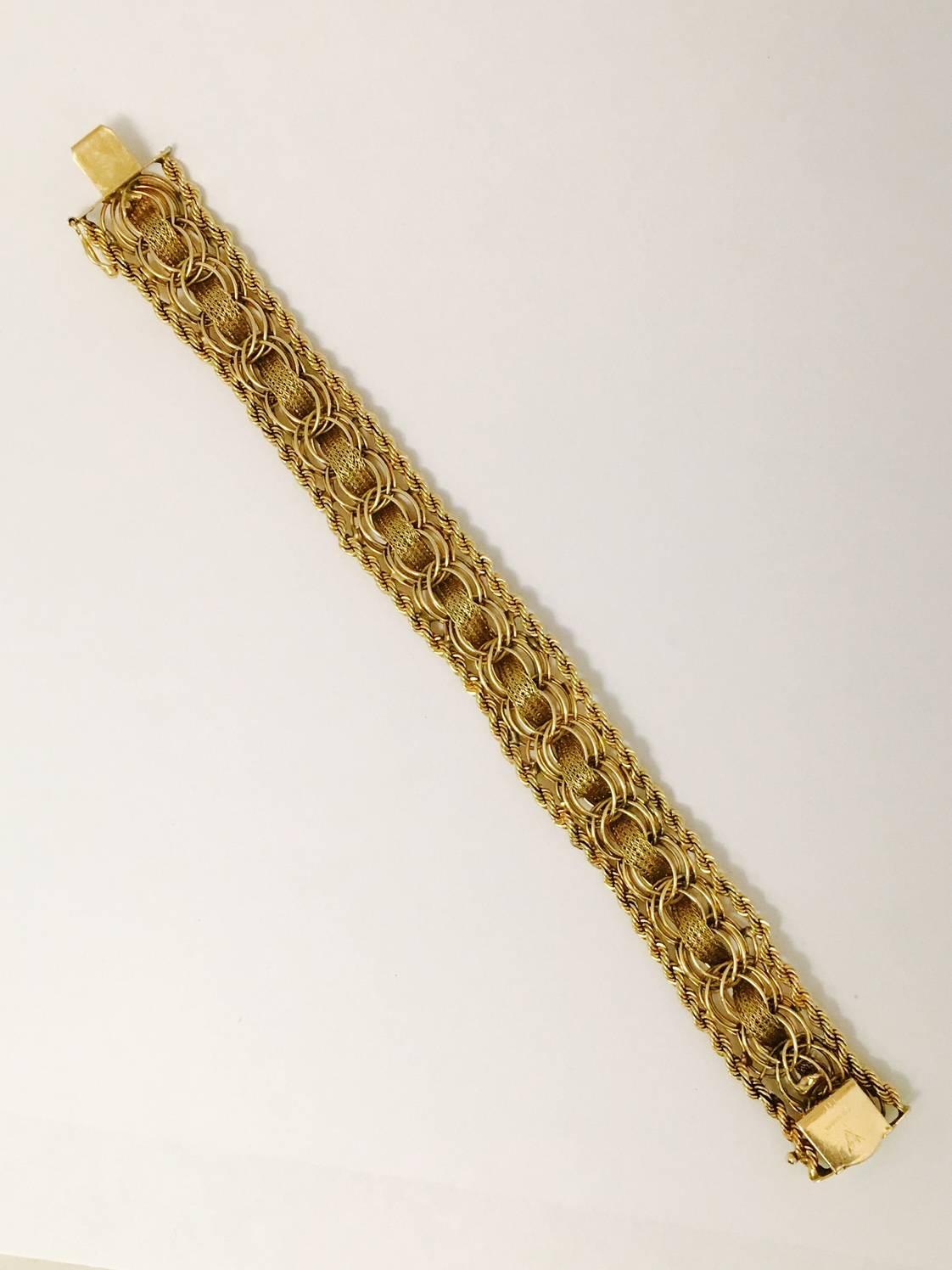 18k gold charm bracelet vintage