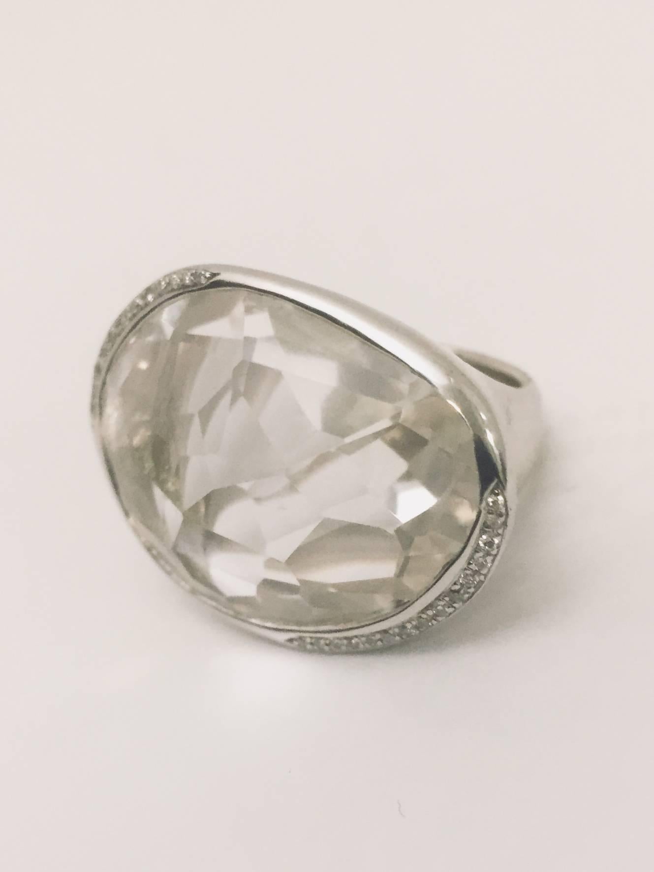 The new passion in fine jewelry is hallmarked "Ippolita".  Contemporary, fun and unique designs are eye catching!  This sterling silver ring features a 