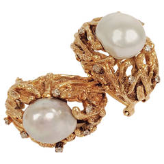 South Sea Pearl Gold Earrings