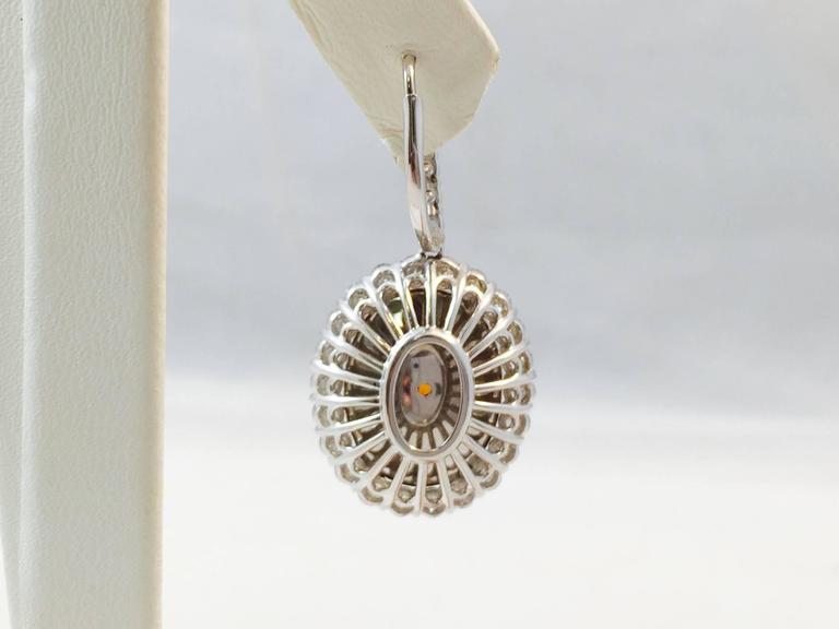 Karina Brez Mandarin Orange Diamond Gold Earrings For Sale at