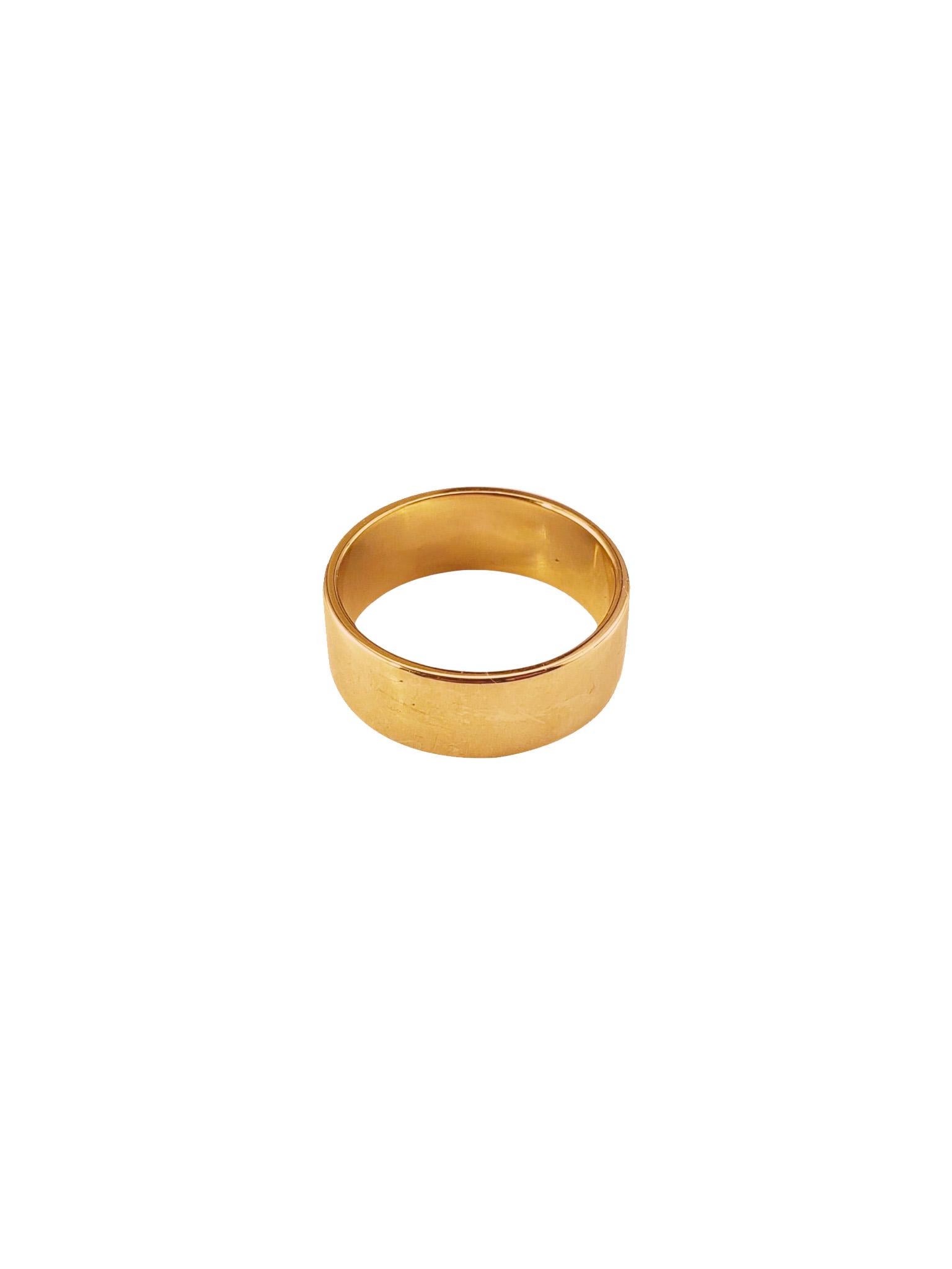 Anello a fascia larga in oro giallo 18 carati Larghezza 8 mm Misura 9,25 Lucido.
Anello a fascia larga in oro giallo 18K, larghezza 8 mm, finitura lucida. Disponibile in qualsiasi dimensione in tre settimane.
Realizzato a mano a Roma, in Italia,