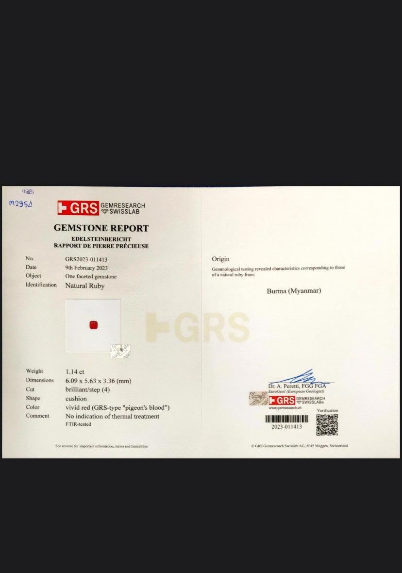 GRS-zertifizierte 2,23 Karat Burma Rubin und Diamant-Ohrringe in 18 Karat Weißgold Damen im Angebot