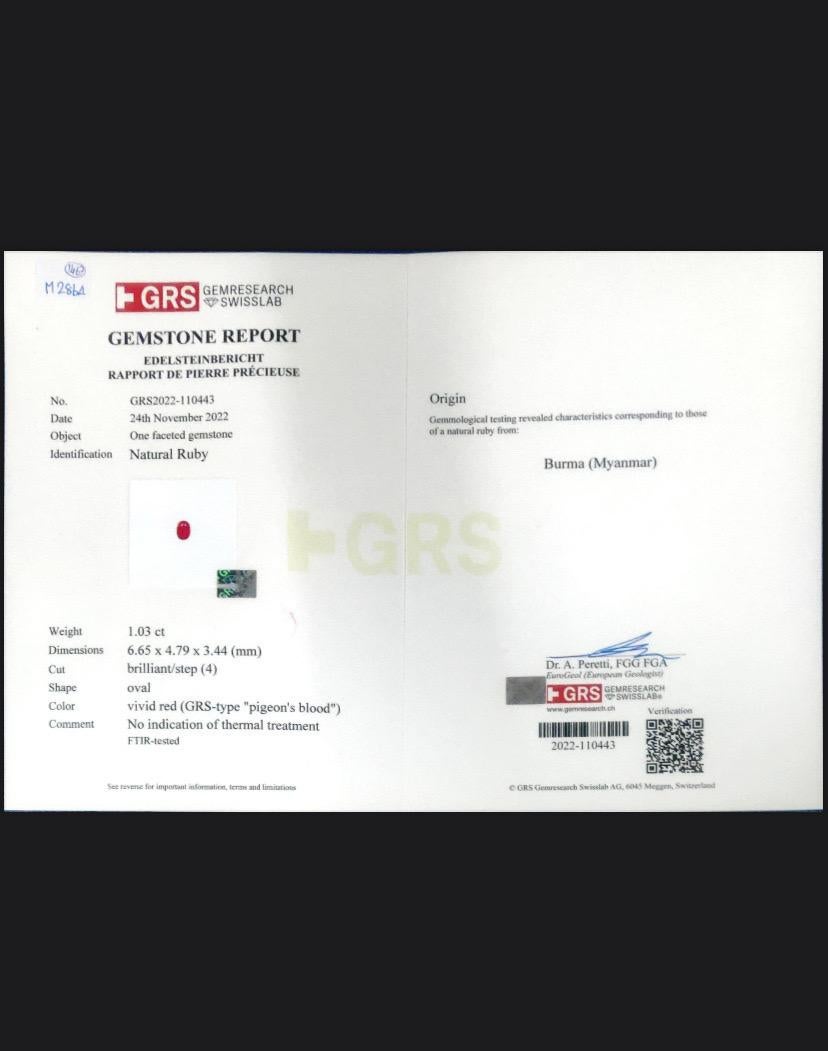 Donna Orecchini con rubino di Birmania e diamanti certificati AGL da 2,08 carati in oro bianco 18 carati in vendita