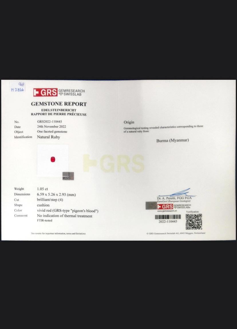 Orecchini con rubino di Birmania e diamanti certificati AGL da 2,08 carati in oro bianco 18 carati in vendita 1