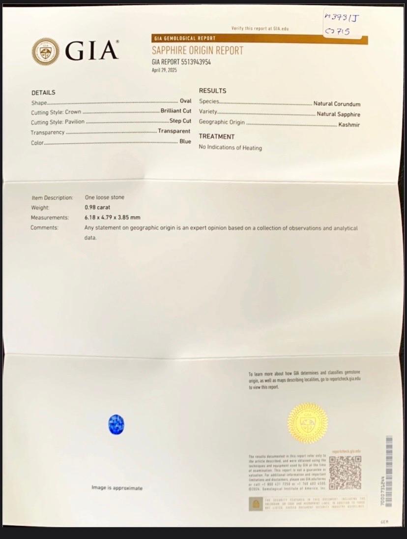 Donna Orecchini con zaffiro blu del Kashmir e diamanti certificati GRS da 1,87 carati in WG 18k in vendita