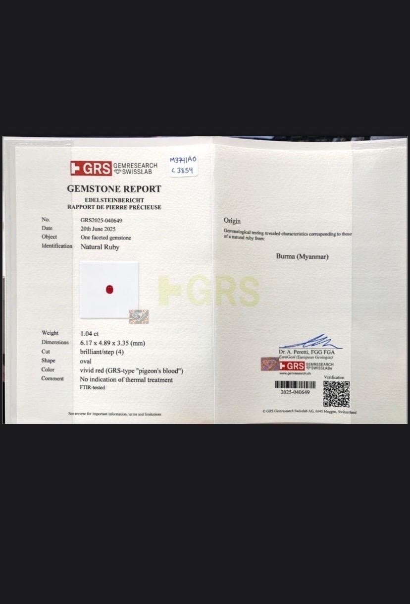 Boucles d'oreilles certifiées GRS de 2.63 carats de rubis birman, sang de pigeon et diamant en 18K Pour femmes en vente