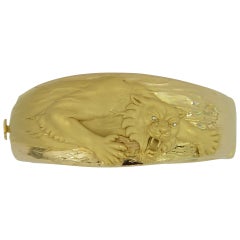 Carrera Y Carrera Gold Big Cat Cuff