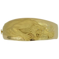 Carrera Y Carrera Gold Big Cat Cuff