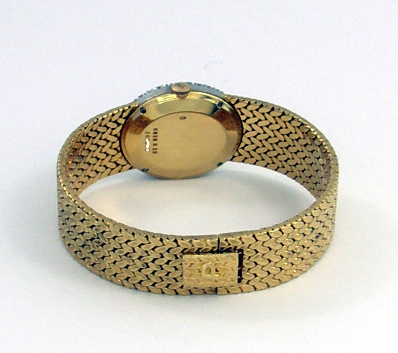 Women's Piaget Lady's Yellow Gold Lapis Lazuli Dial Diamond Bezel Wristwatch