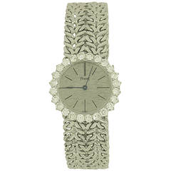 Piaget Lady
s White Gold Diamond Bezel Wristwatch
