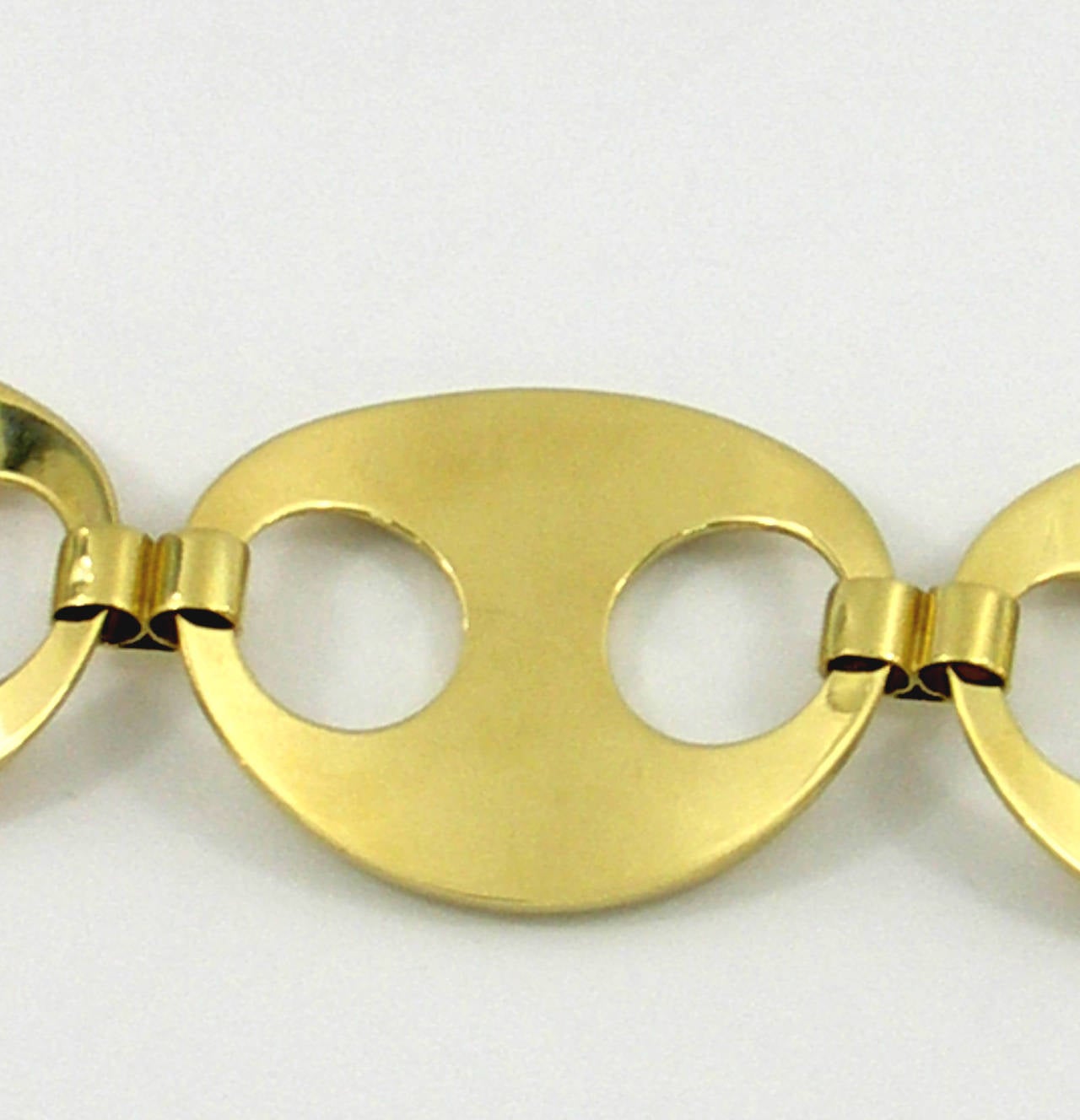 Large Gold Nautical Link Bracelet 2