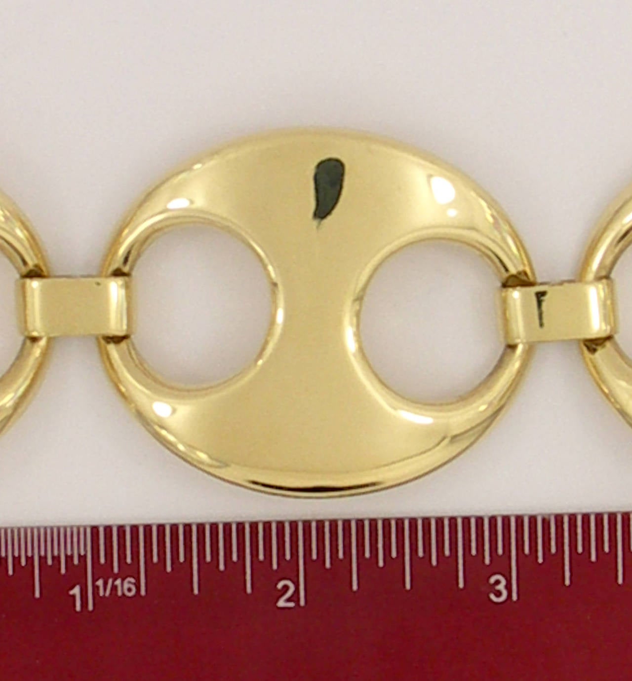 Large Gold Nautical Link Bracelet 1