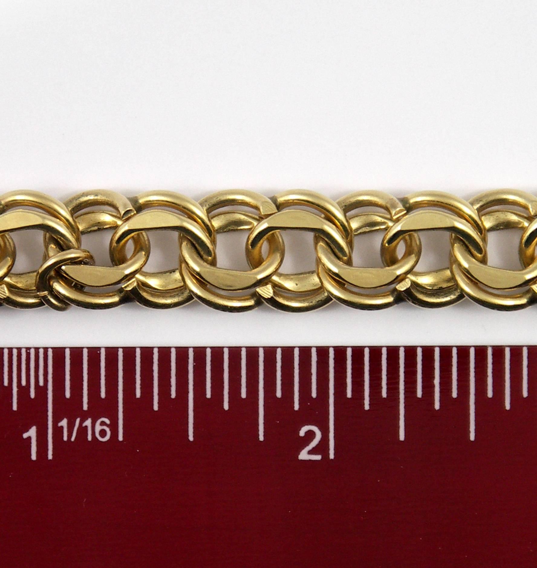 Women's Gold Double Spiral Link Bracelet