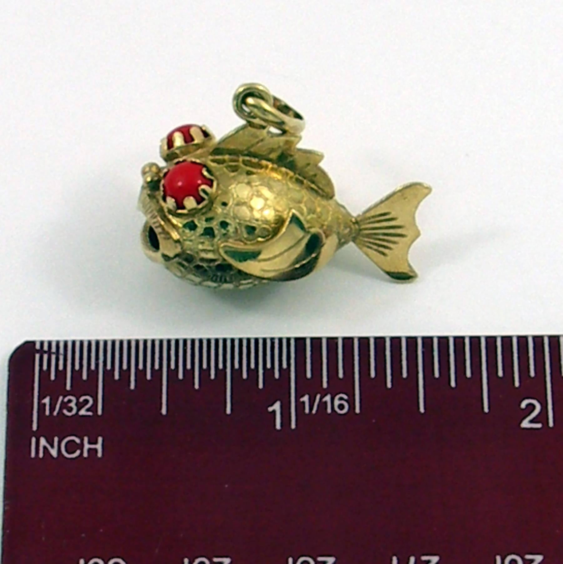 Whimsical Gold Fish Charm 2
