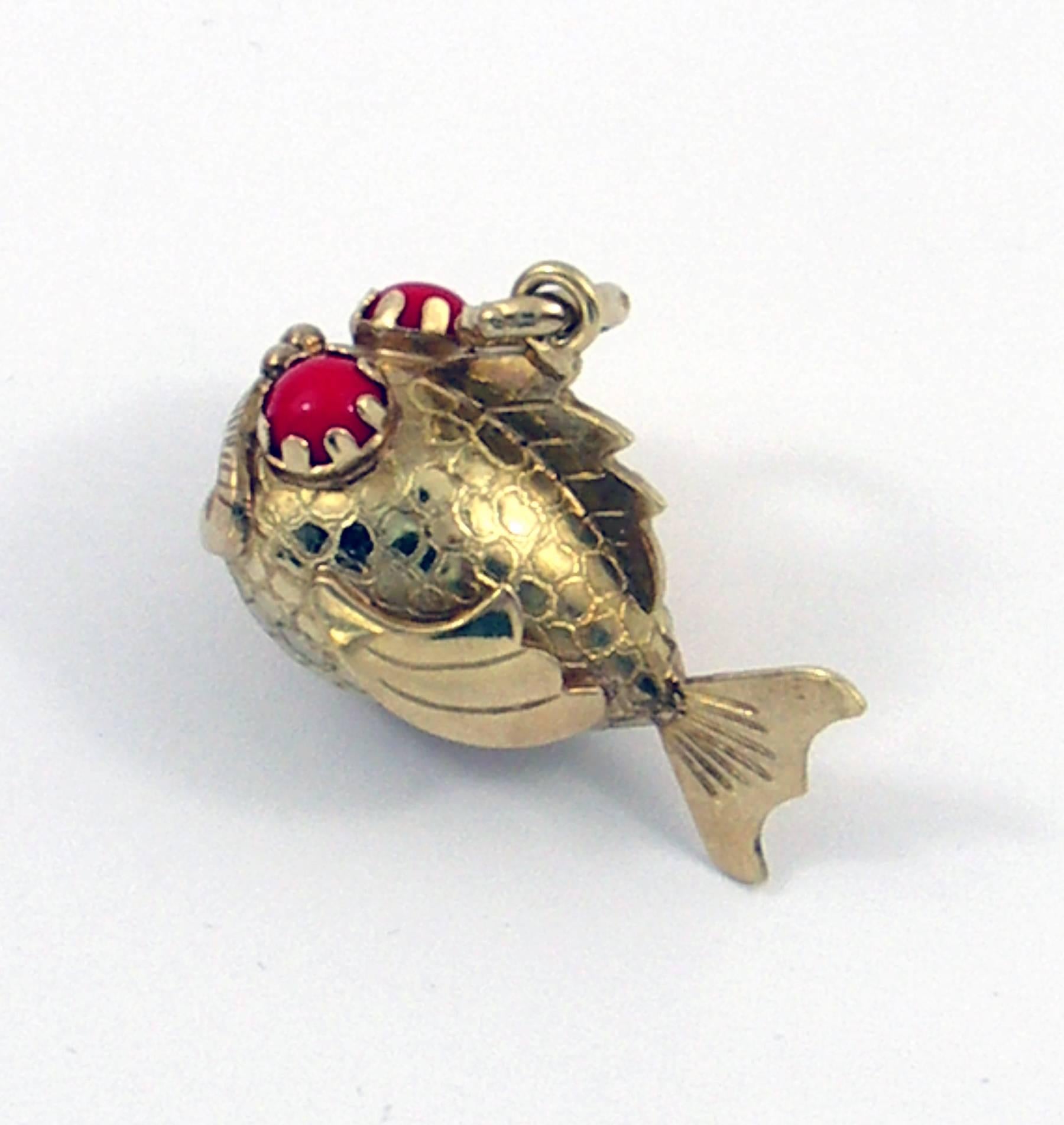 Whimsical Gold Fish Charm 3