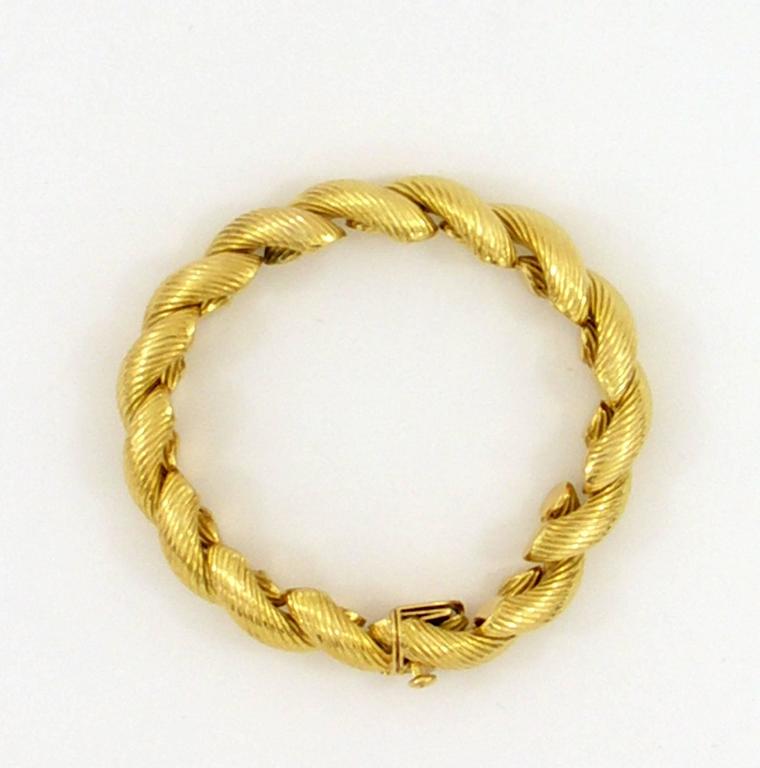 Tiffany Fluted Gold San Marco Bracelet For Sale at 1stdibs
