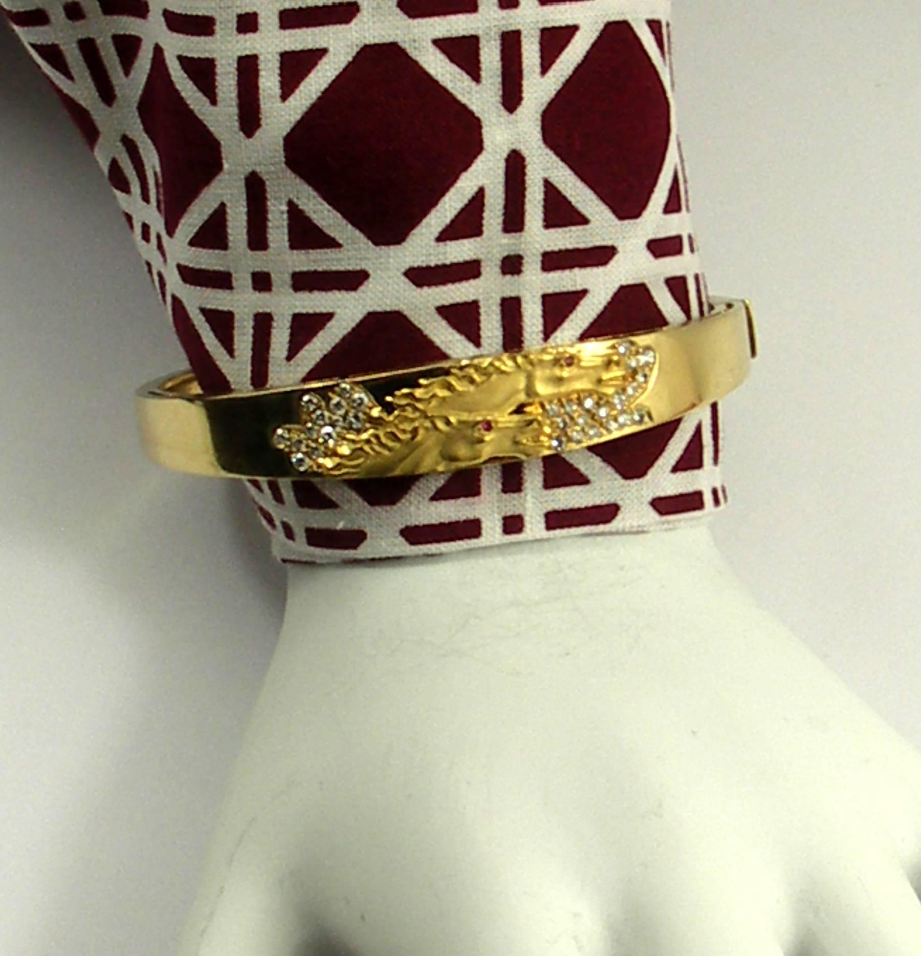 Carrera y Carrera Ruby Diamond Gold  Equine Bracelet In Excellent Condition In Palm Beach, FL