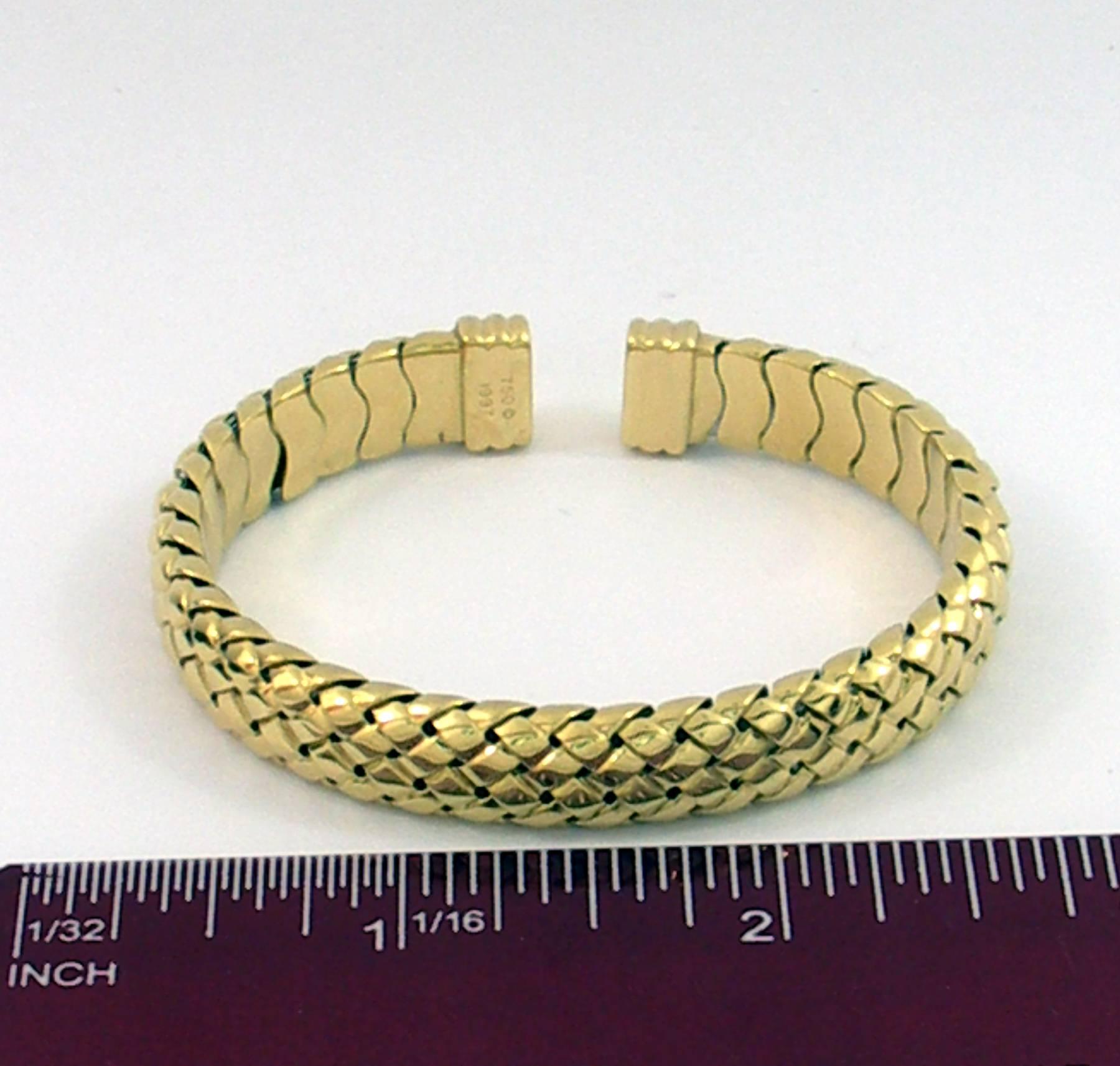 Tiffany & Co. Woven Gold Cuff Bracelet 2