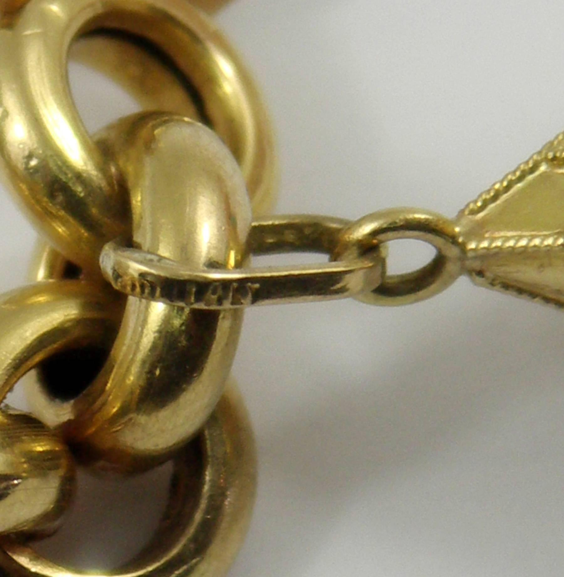 Gold Italian Etruscan Inspired Charm Bracelet In Excellent Condition In Palm Beach, FL