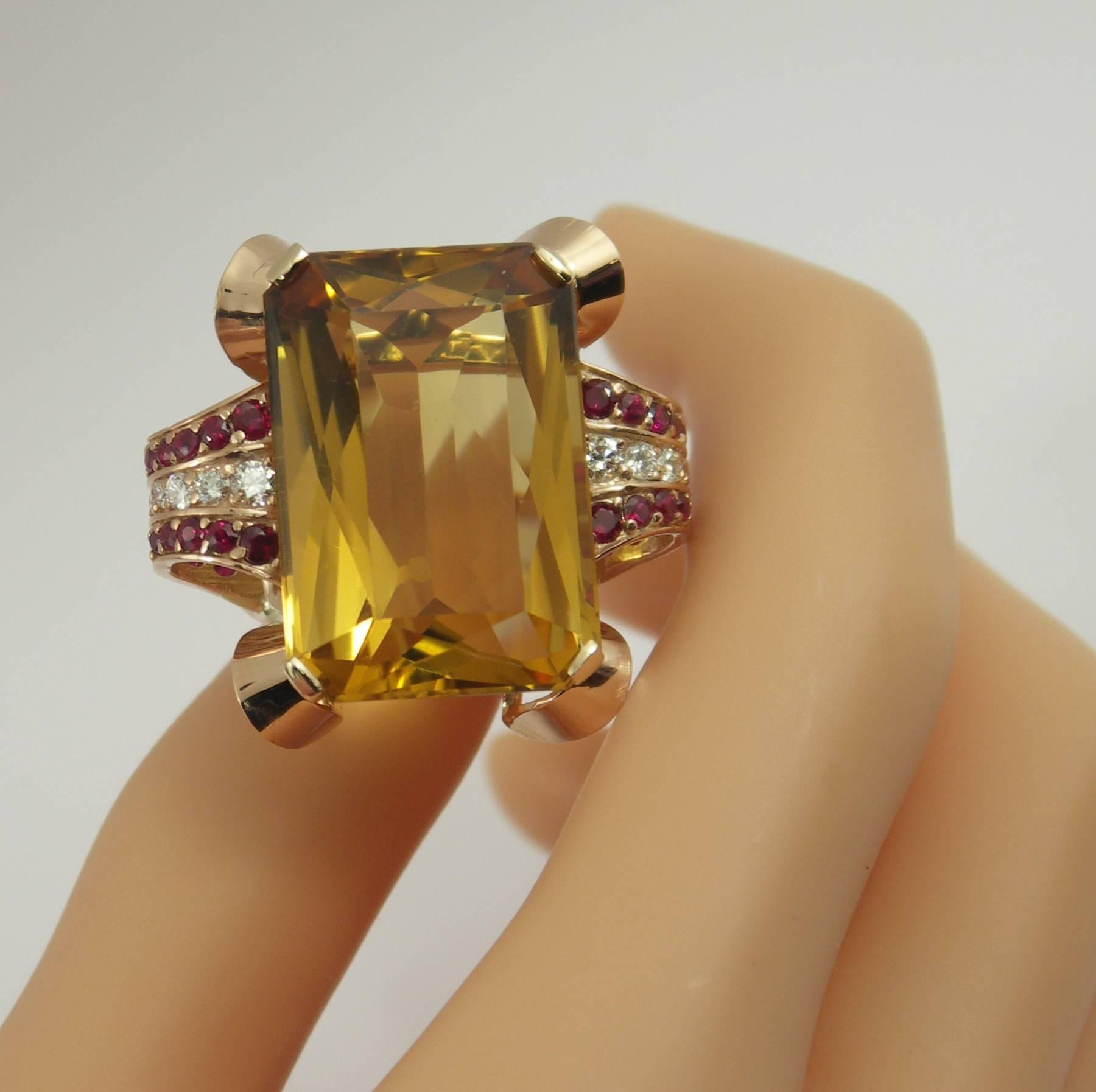 ruby and citrine ring