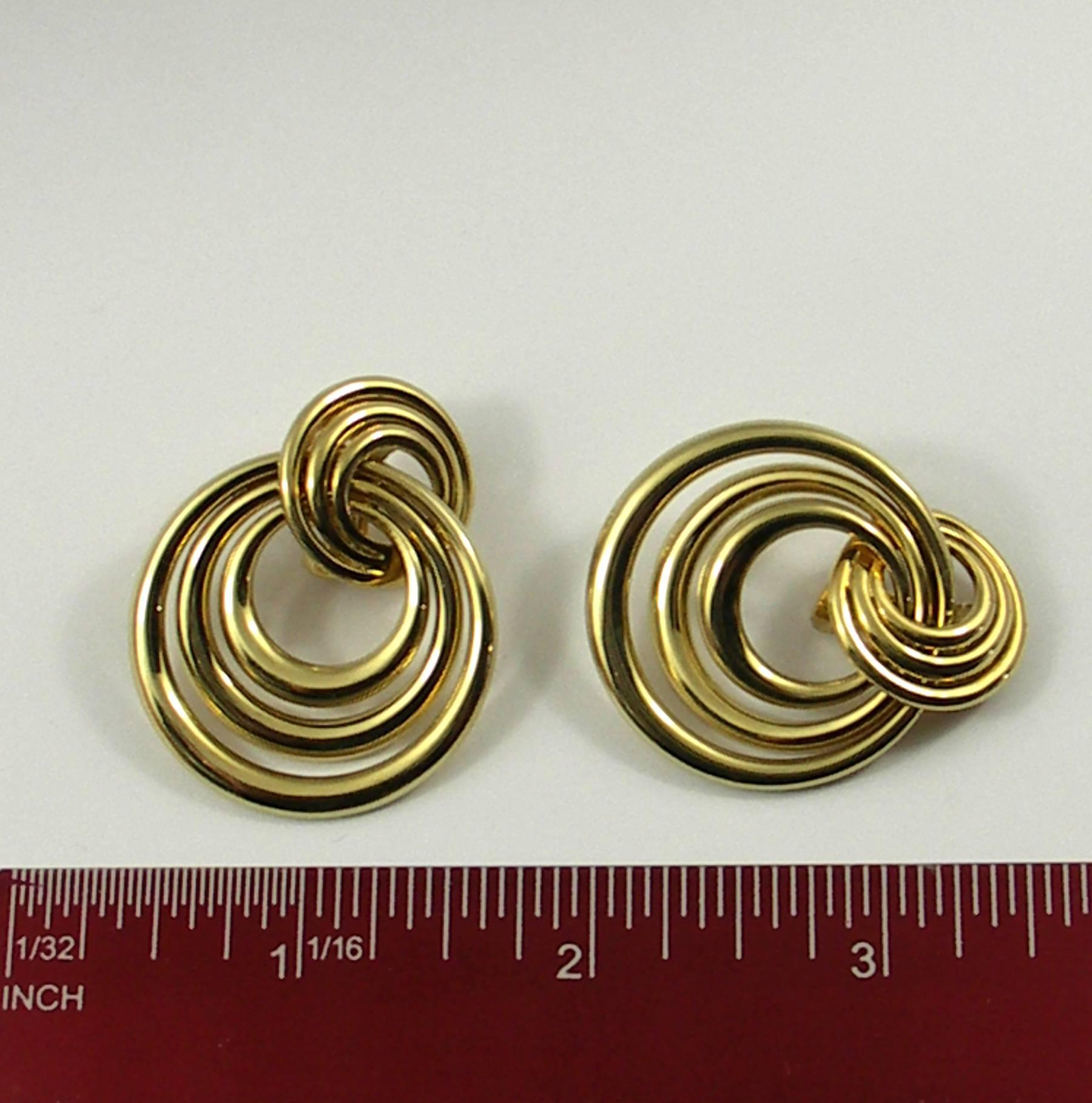 Cartier Gold Spiral Earrings 1