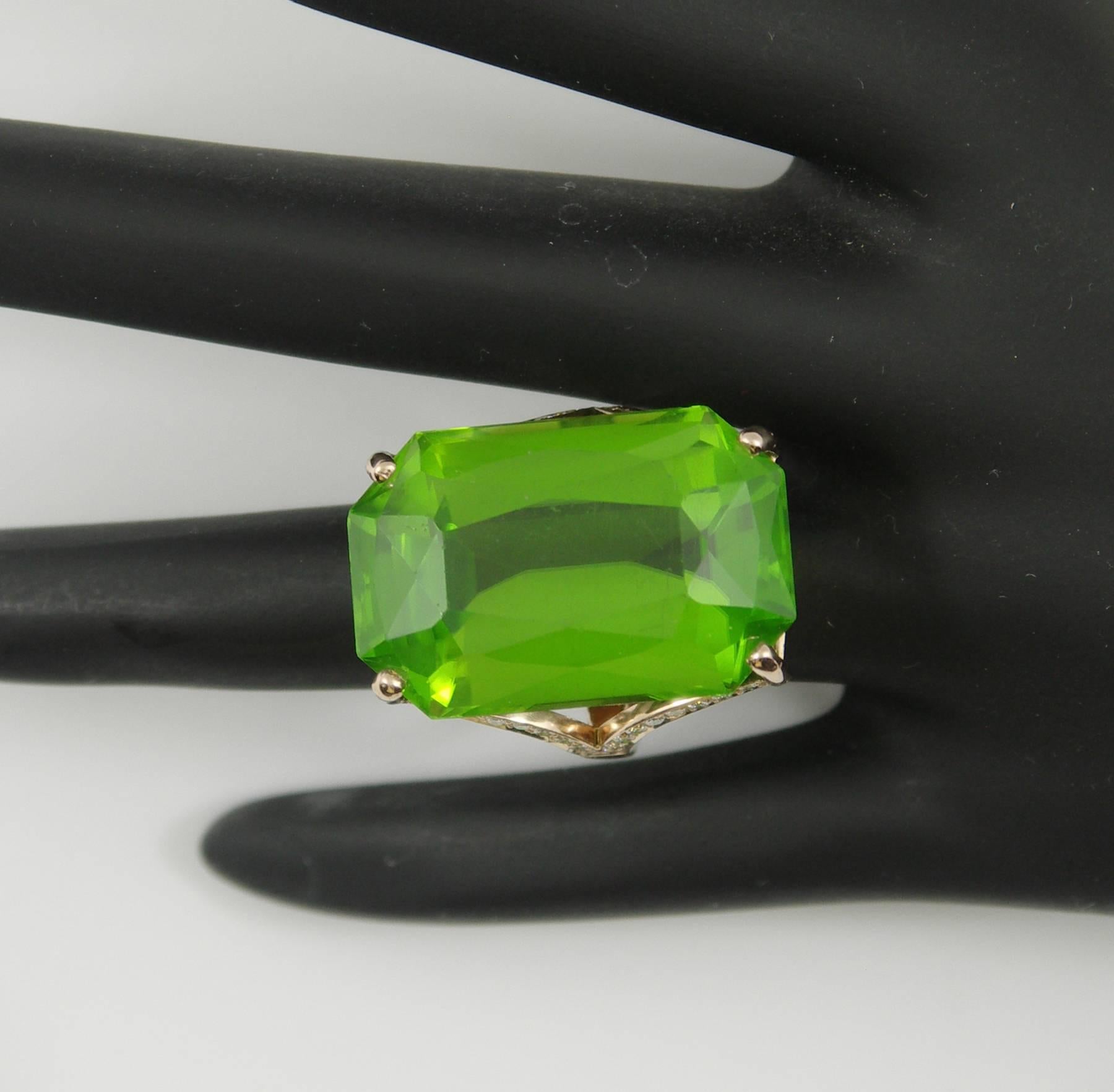 large peridot ring