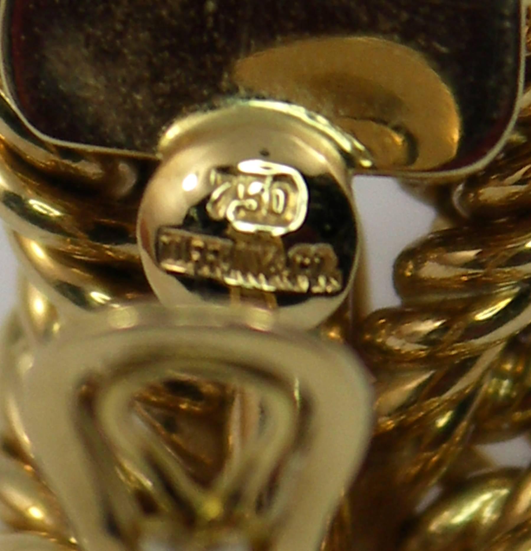 Tiffany & Co. Woven Gold Design Earrings 2