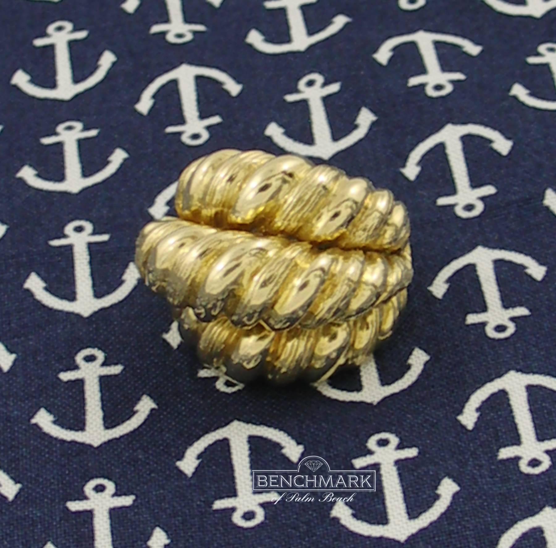 Women's or Men's Hammerman Brothers Gold Rope Design Ring